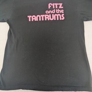 Fitz and the Tantrums Vintage Concert Tee Black With Pink Lettering Large